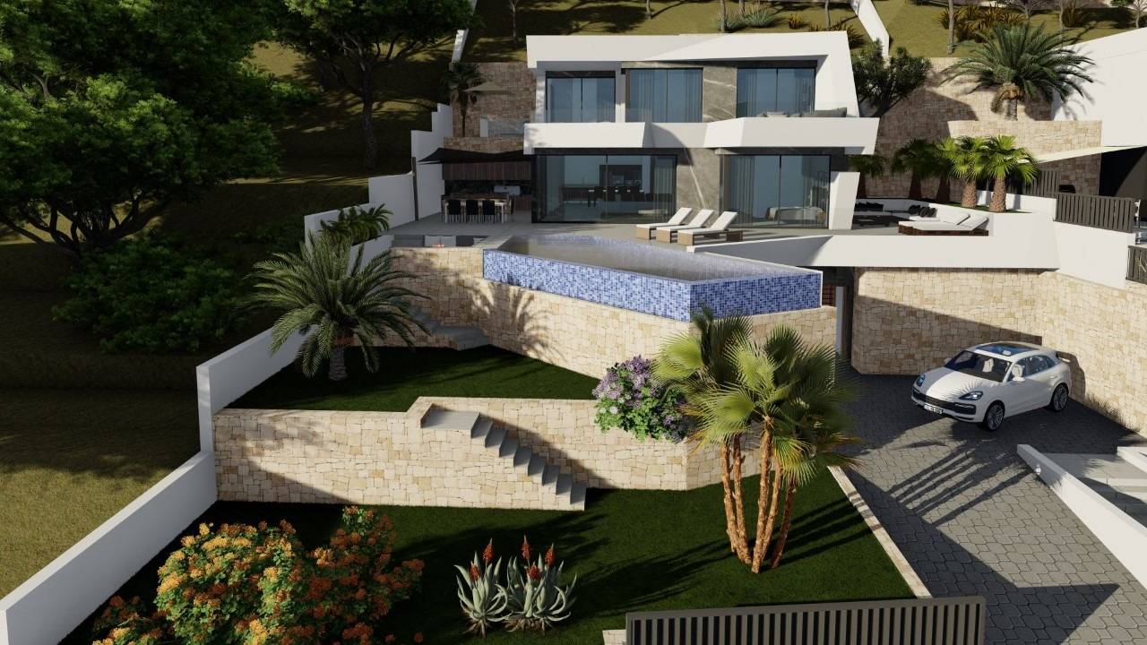 Nuevo proyecto de villa de lujo en venta en Calpe con vistas al mar