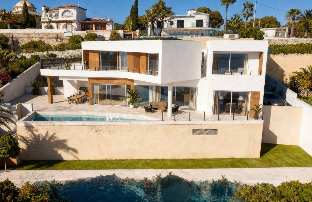 Villa Halley - Espectacular villa de lujo a la venta con vistas panorámicas sobre Calpe.