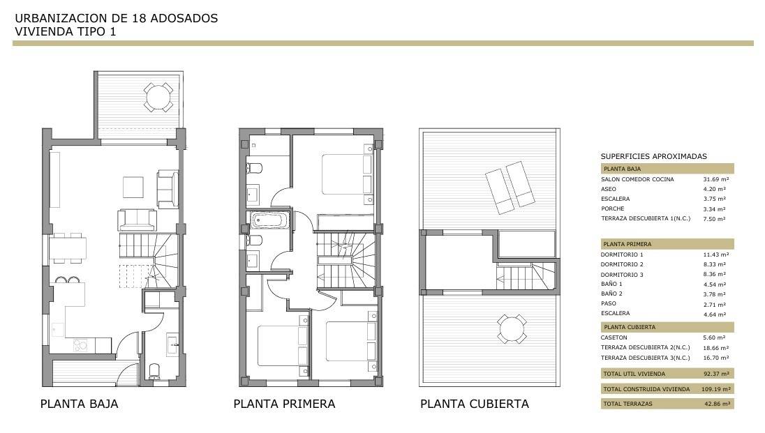Svetla Village. Nuevas casas adosadas en venta en Els Poblets a precios excelentes.